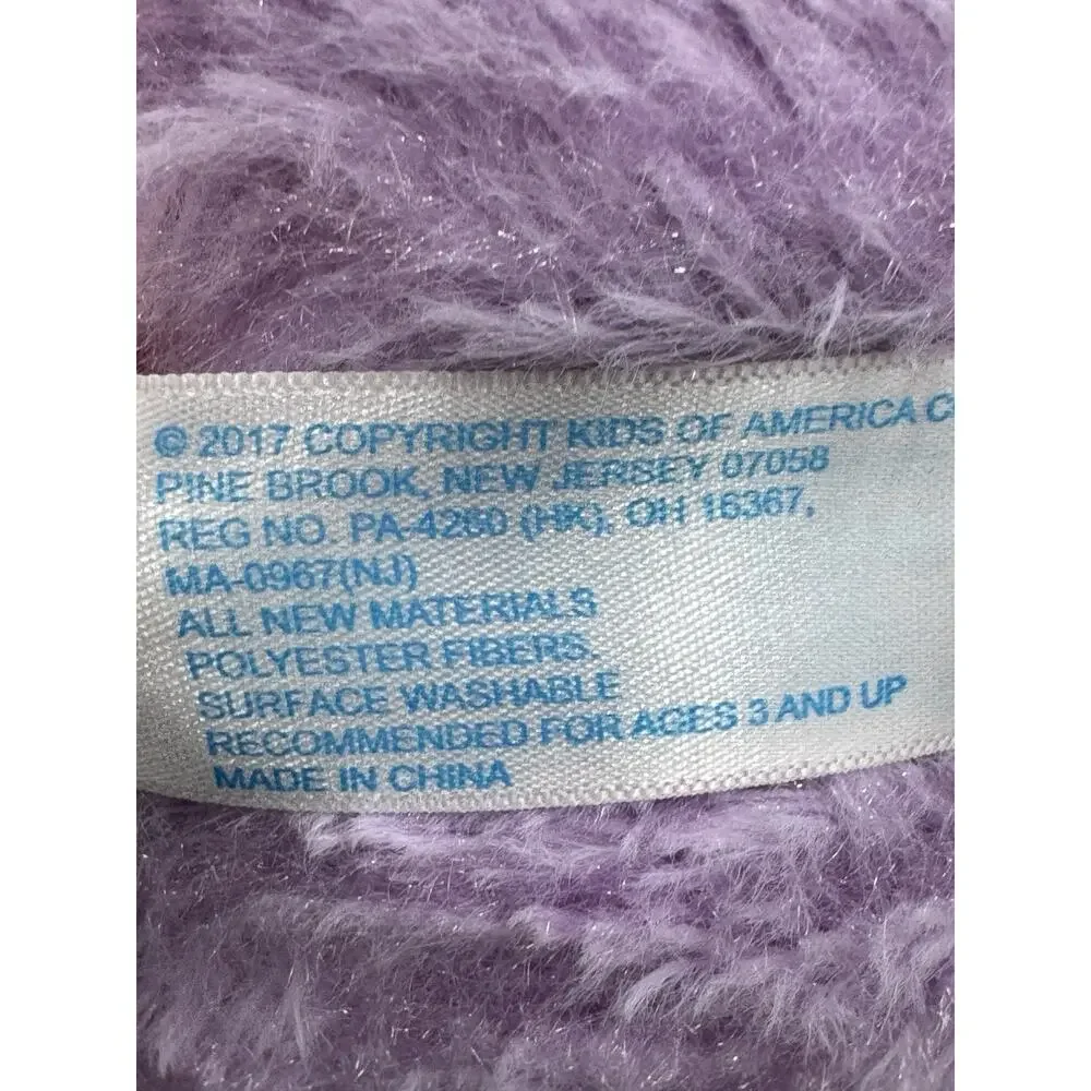 Kids Of America Corp Purple White Fluffy Kitty Cat Plush 12” Stuffed Animal 2017